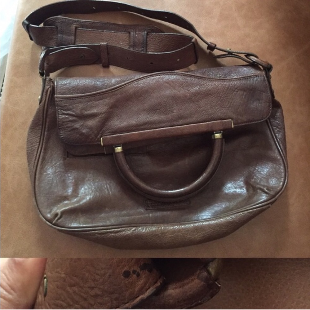 BCBG Maxazria Foldover Leather vintage style bag - Picture 5 of 8